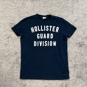 Hollister Dark Blue Tee with White Print